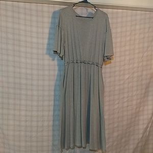 Grey and White Dress